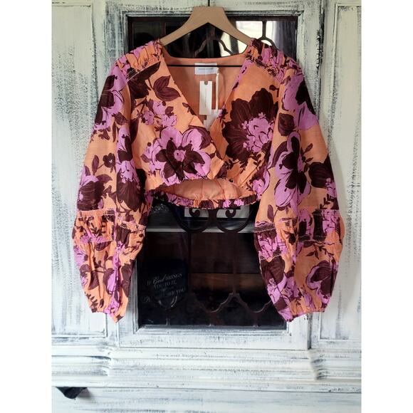 Significant Other Aisha Long-Sleeve Crop Top - New Size 8 - Picture 5 of 6